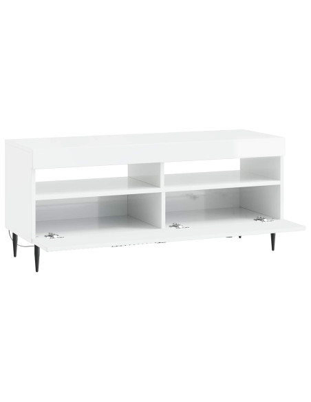 Mobile TV LED Bianco Lucido Legno ingegnerizzato
