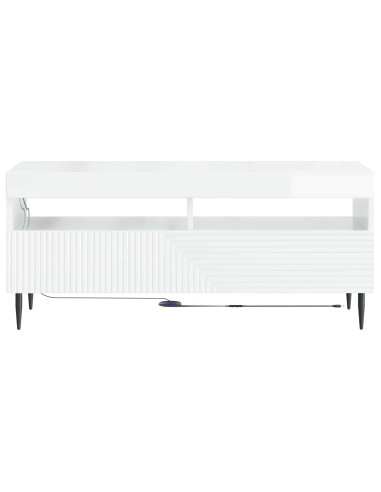 Mobile TV LED Bianco Lucido Legno ingegnerizzato