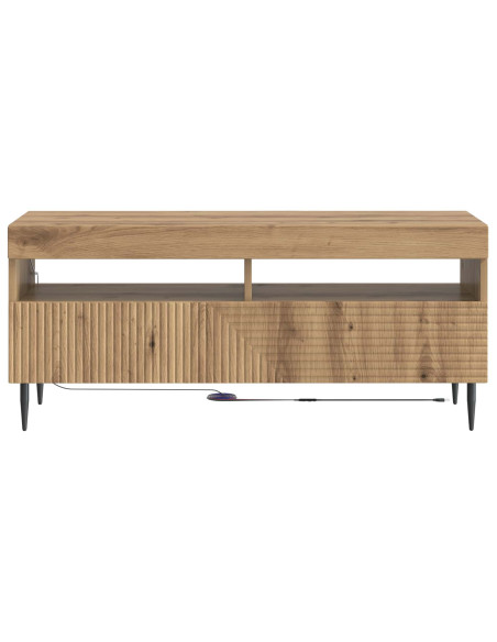 Mobile TV LED Rovere Artigianale Legno ingegnerizzato