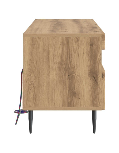 Mobile TV LED Rovere Artigianale Legno ingegnerizzato