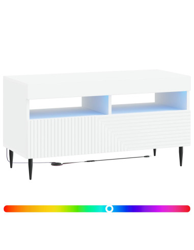 Mobile TV LED Bianco Legno ingegnerizzato