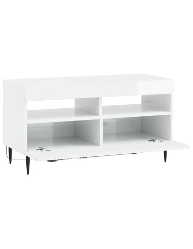 Mobile TV LED Bianco Lucido Legno ingegnerizzato