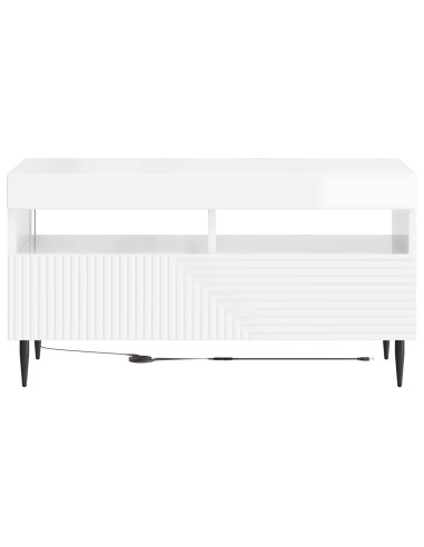 Mobile TV LED Bianco Lucido Legno ingegnerizzato