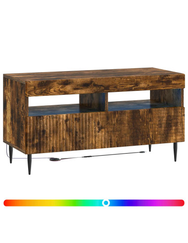 Mobile TV LED Rovere Fumo Legno ingegnerizzato