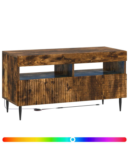 Mobile TV LED Rovere Fumo Legno ingegnerizzato