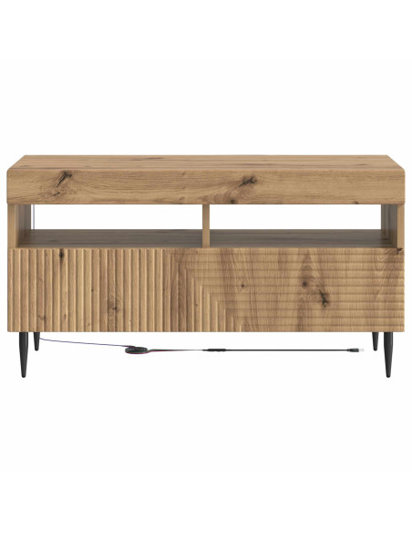 Mobile TV LED Rovere Artigianale Legno ingegnerizzato