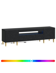 Mobile TV LED Nero Legno ingegnerizzato 2