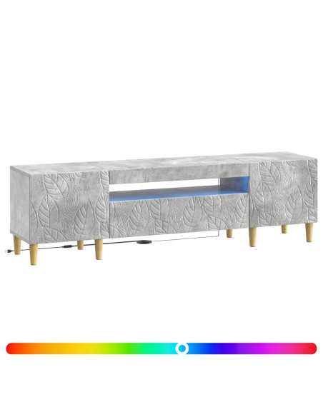 Mobile TV LED Grigio Cemento Legno ingegnerizzato