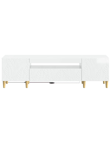 Mobile TV LED Bianco Lucido Legno ingegnerizzato