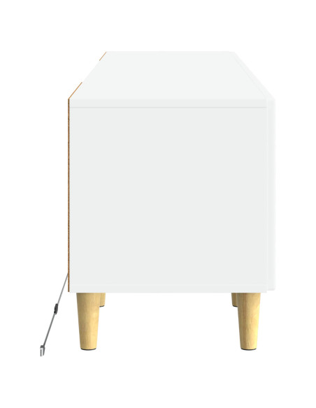 Mobile TV LED Bianco Lucido Legno ingegnerizzato
