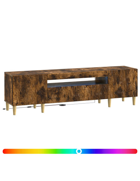 Mobile TV LED Rovere Fumo Legno ingegnerizzato