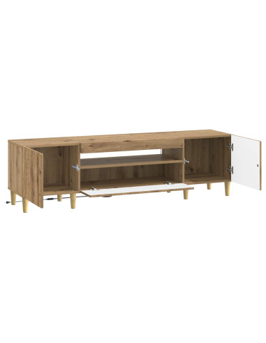 Mobile TV LED Rovere Artigianale Legno ingegnerizzato