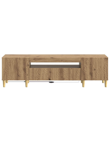Mobile TV LED Rovere Artigianale Legno ingegnerizzato
