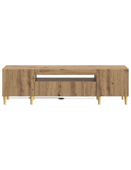 Mobile TV LED Rovere Artigianale Legno ingegnerizzato