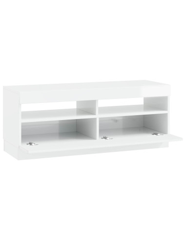 Mobile TV LED Bianco Lucido Legno ingegnerizzato