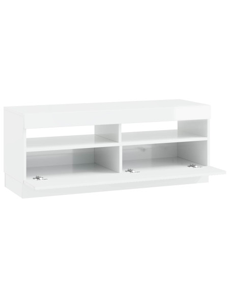 Mobile TV LED Bianco Lucido Legno ingegnerizzato
