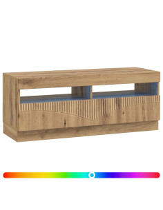 Mobile TV LED Rovere Artigianale Legno ingegnerizzato 2