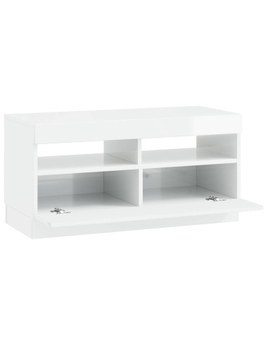 Mobile TV LED Bianco Lucido Legno ingegnerizzato