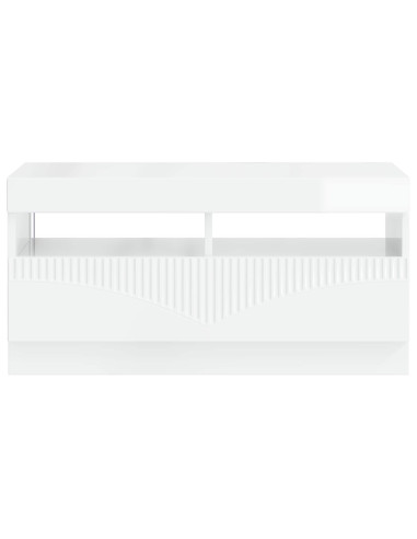 Mobile TV LED Bianco Lucido Legno ingegnerizzato