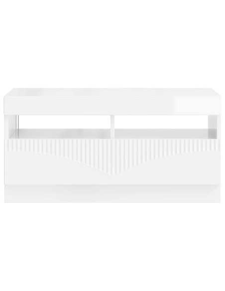 Mobile TV LED Bianco Lucido Legno ingegnerizzato