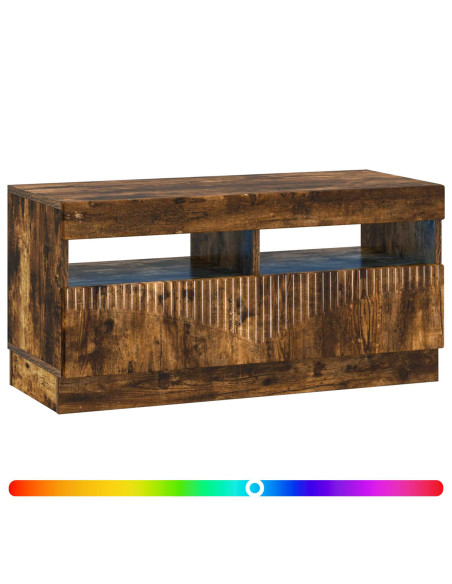Mobile TV LED Rovere Fumo Legno ingegnerizzato