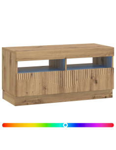Mobile TV LED Rovere Artigianale Legno ingegnerizzato 2
