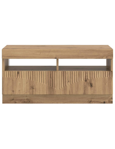 Mobile TV LED Rovere Artigianale Legno ingegnerizzato