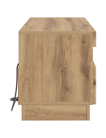 Mobile TV LED Rovere Artigianale Legno ingegnerizzato