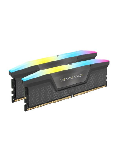 Corsair CMH32GX5M2D6000Z38 Vengeance RGB 32GB Kit 2x16GB DDR5 6000MHz CL38 Grigio - Memorie RAM