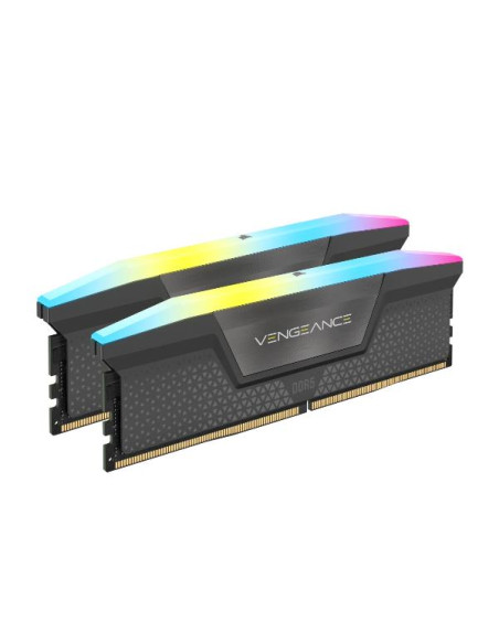 Corsair CMH32GX5M2D6000Z38 Vengeance RGB 32GB Kit 2x16GB DDR5 6000MHz CL38 Grigio - Memorie RAM
