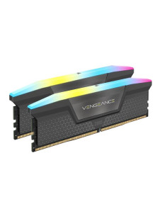 Corsair CMH32GX5M2D6000Z38 Vengeance RGB 32GB Kit 2x16GB DDR5 6000MHz CL38 Grigio - Memorie RAM 2