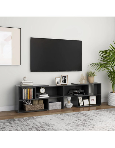 Mobile Porta TV Grigio 149x30x52 cm in Legno Multistrato