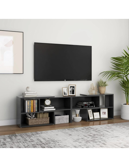 Mobile Porta TV Grigio 149x30x52 cm in Legno Multistrato