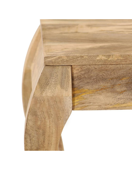 Tavolino da Salotto in Legno Massello di Mango 45x45x40cm
