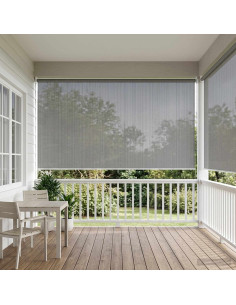 Tenda a Rullo Esterno Blocco UV 90% Grigio Chiaro 350 x 230 cm