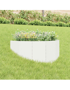 Bordura per Prato 100 x 45 cm Acciaio Bianco