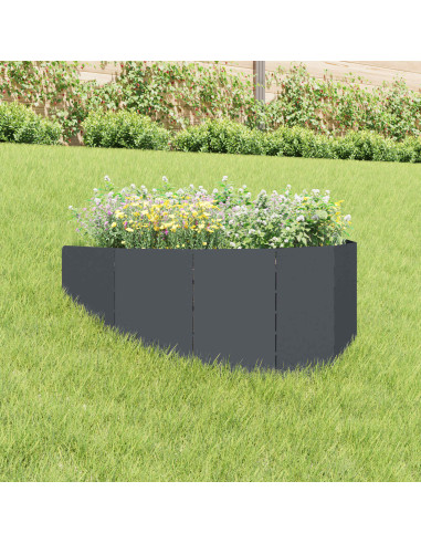 Bordura per Prato 100 x 45 cm Acciaio Antracite