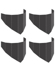 Bordura per Prato 4 pz 100 x 45 cm Acciaio Nero 2