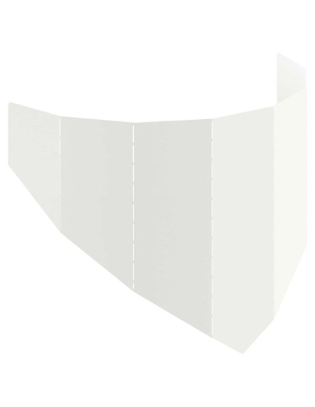 Bordura per Prato 100 x 45 cm Acciaio Bianco