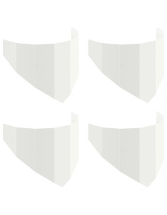 Bordura per Prato 4 pz 100 x 45 cm Acciaio Bianco 2