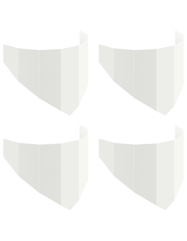 Bordura per Prato 4 pz 100 x 45 cm Acciaio Bianco