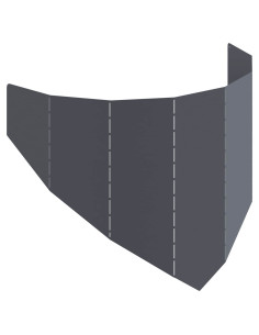 Bordura per Prato 100 x 45 cm Acciaio Antracite 2