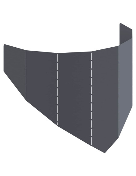 Bordura per Prato 100 x 45 cm Acciaio Antracite