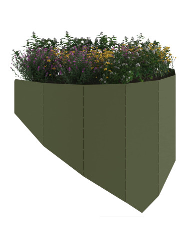 Bordura per Prato 100 x 45 cm Acciaio Verde Oliva