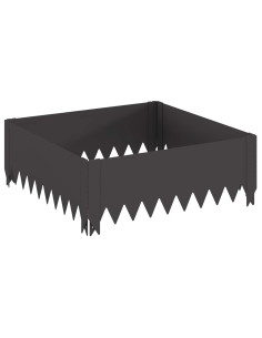 Bordura per Prato 60 x 60 x 20 cm Acciaio Nero 2