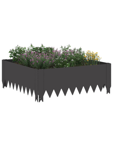 Bordura per Prato 60 x 60 x 20 cm Acciaio Nero