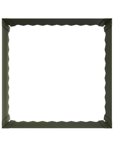 Bordura per Prato 60 x 60 x 35 cm Acciaio Verde Oliva