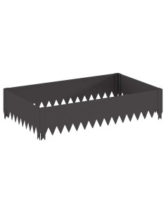 Bordura per Prato 100 x 60 x 20 cm Acciaio Nero 2