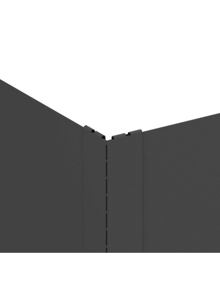 Bordura per Prato 100 x 60 x 20 cm Acciaio Nero