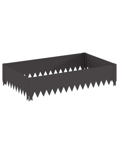 Bordura per Prato 4 pz 100 x 60 x 20 cm Acciaio Nero